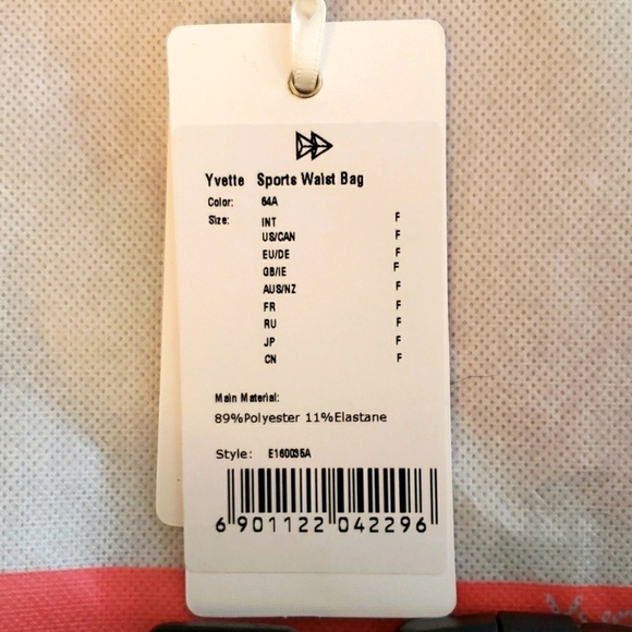 Yvette Sport Excercise or Travel Wallet Belt in Black and Blue - Picture 2 of 6